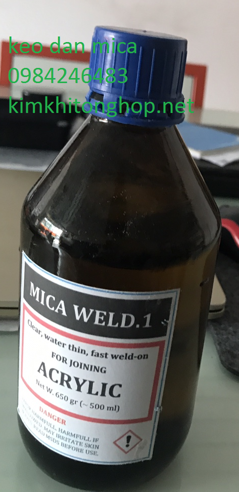 Mách bạn loại keo dán Mica trong suốt - keo mica weld.1 Acrylic
