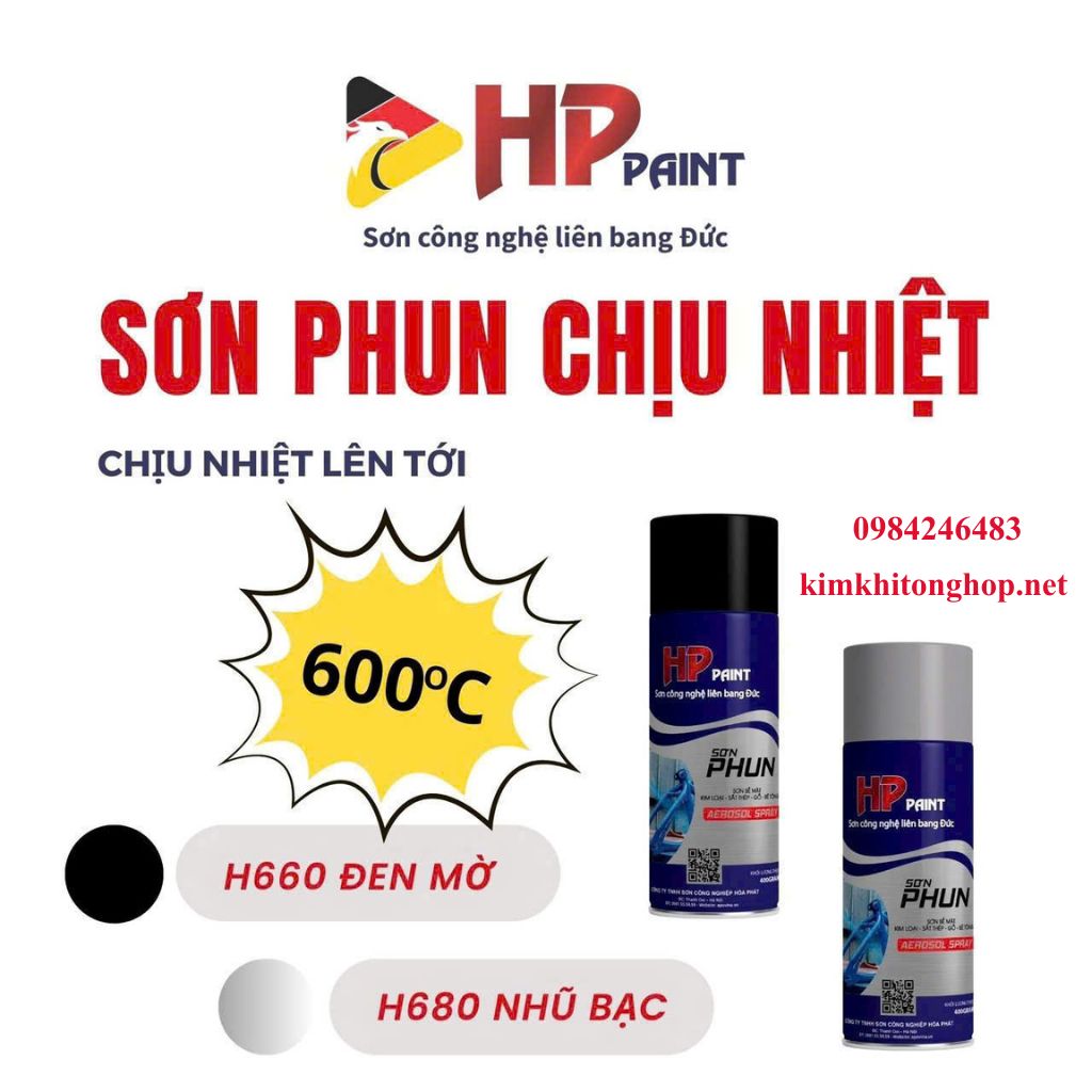 Sơn phun chịu nhiệt HP